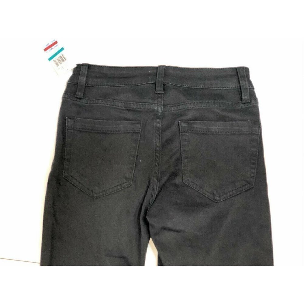 1.State Womens Black Denim Frayed Released Hem Skinny Jeansin Super Was - Picture 6 of 12